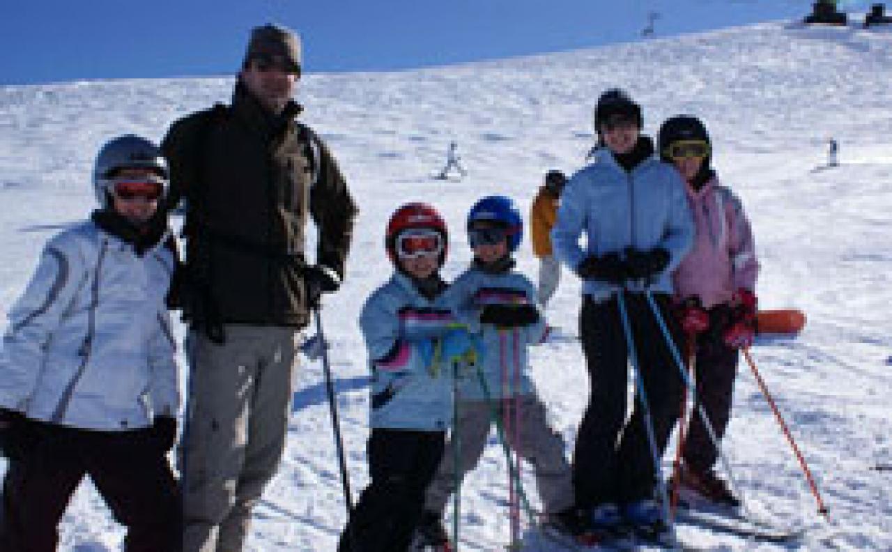 Aprendiendo a esquiar en La Parva