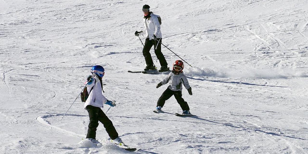 Aprendiendo a esquiar en La Parva